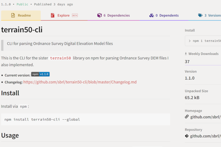 Ordnance Survey DEM (.asc) file parser and manipulation tool. Also has an inpedendent library you can use in your projects